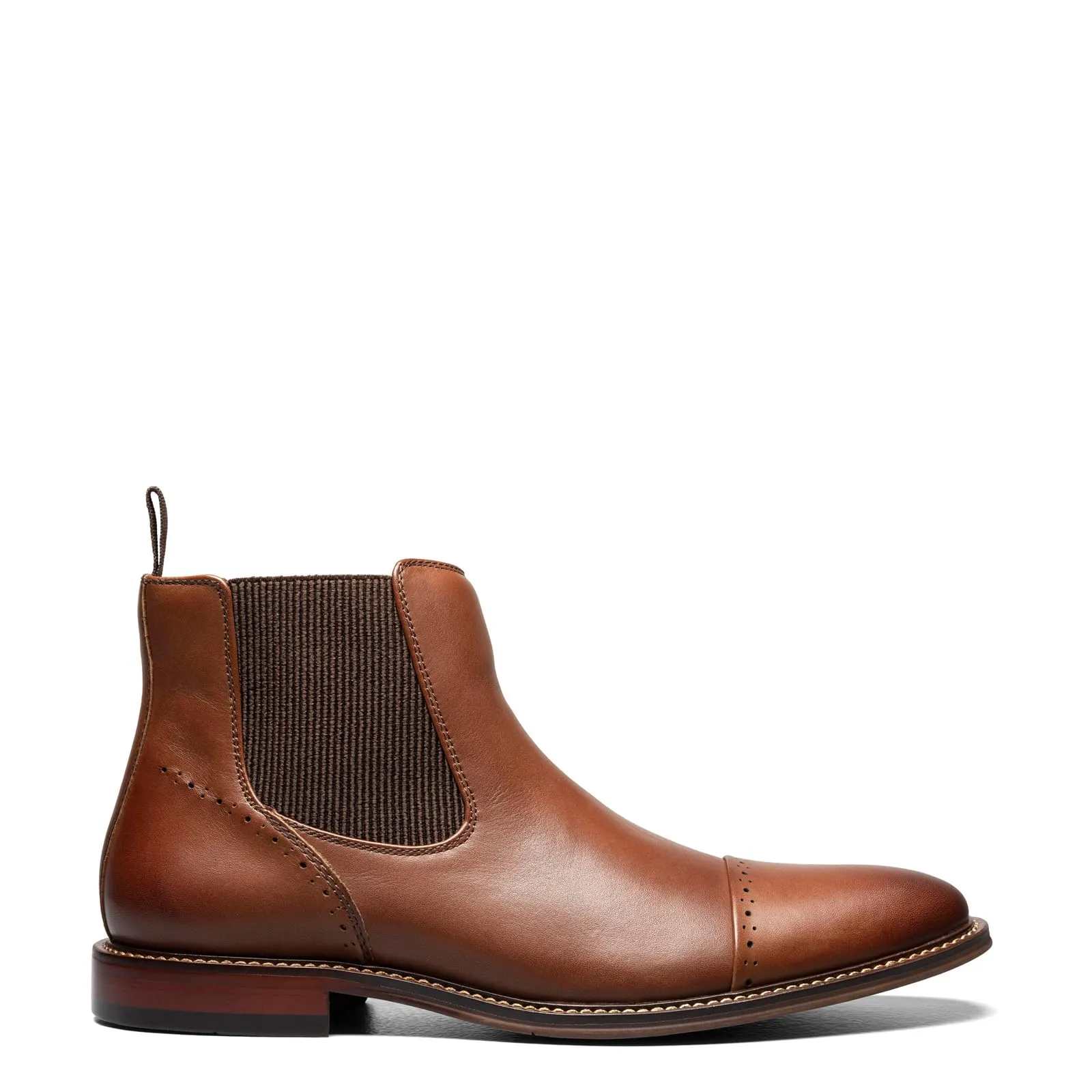 Stacy Adams Men's Maury Cap Toe Chelsea Boot, Chocolate, 13