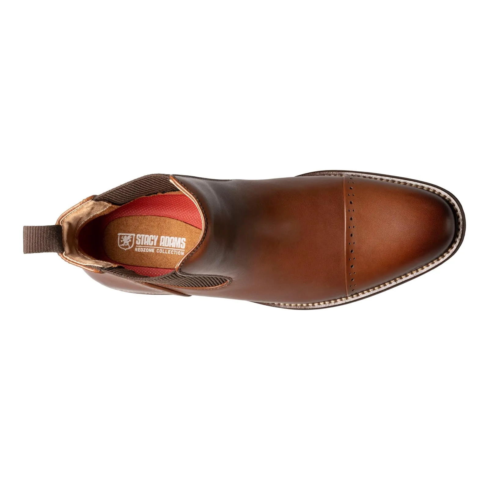 Stacy Adams Men's Maury Cap Toe Chelsea Boot, Chocolate, 13