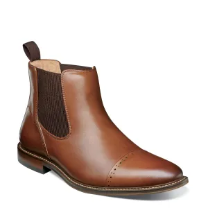 Stacy Adams Men's Maury Cap Toe Chelsea Boot, Chocolate, 13