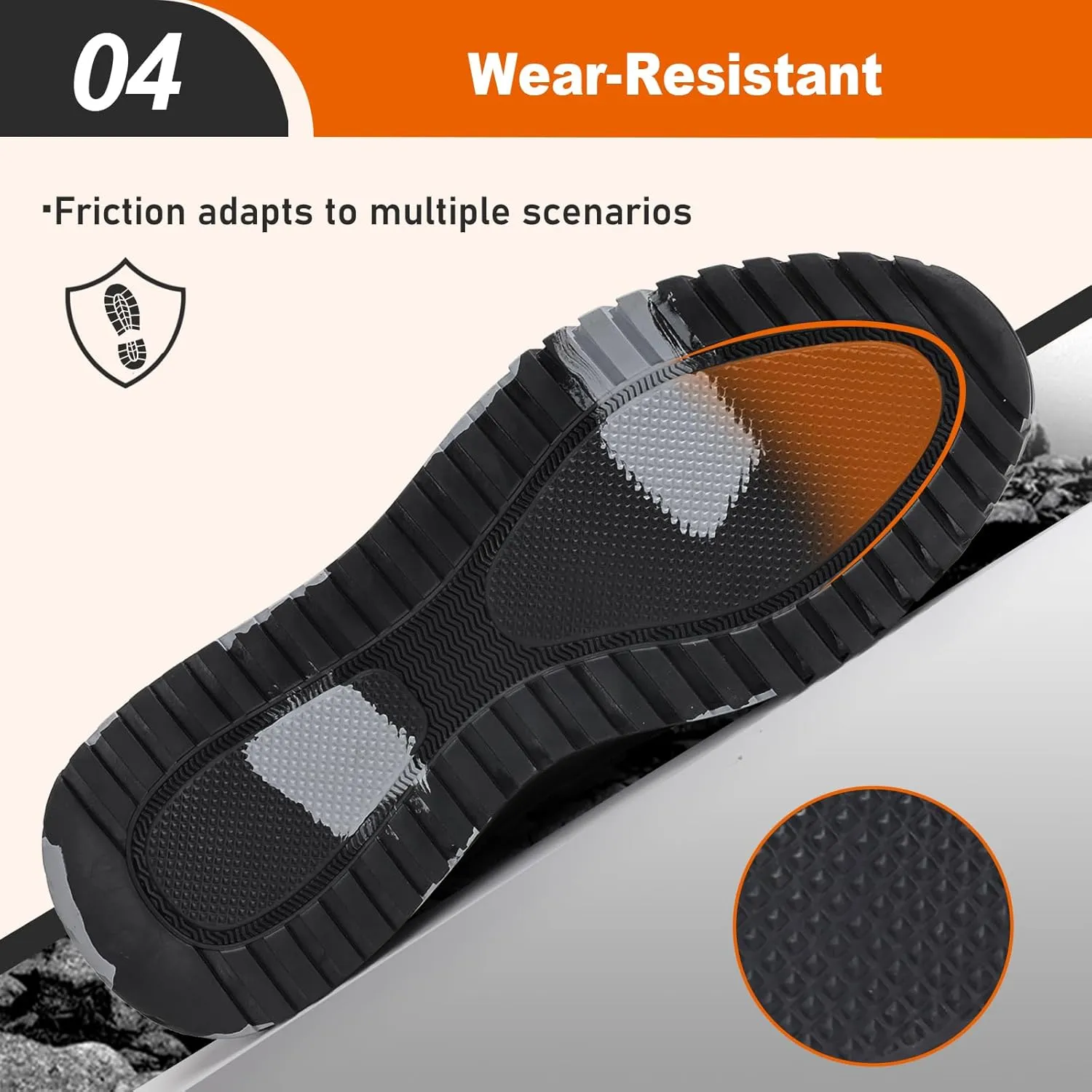Steel Toe Shoes for Men Work Safety Shoes Industrial Construction Shoes Mid Cut Industrial Boot Work Sneakers Comfortable Lightweight Safety Shoes for Work