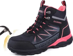 Steel Toe Work Boots for Women - Insulated Work Boots Steel Toe Sneakers Comfortable Construction Boot Lightweight Work & Safety Toe Shoes Gifts for Construction Workers for Work Construction