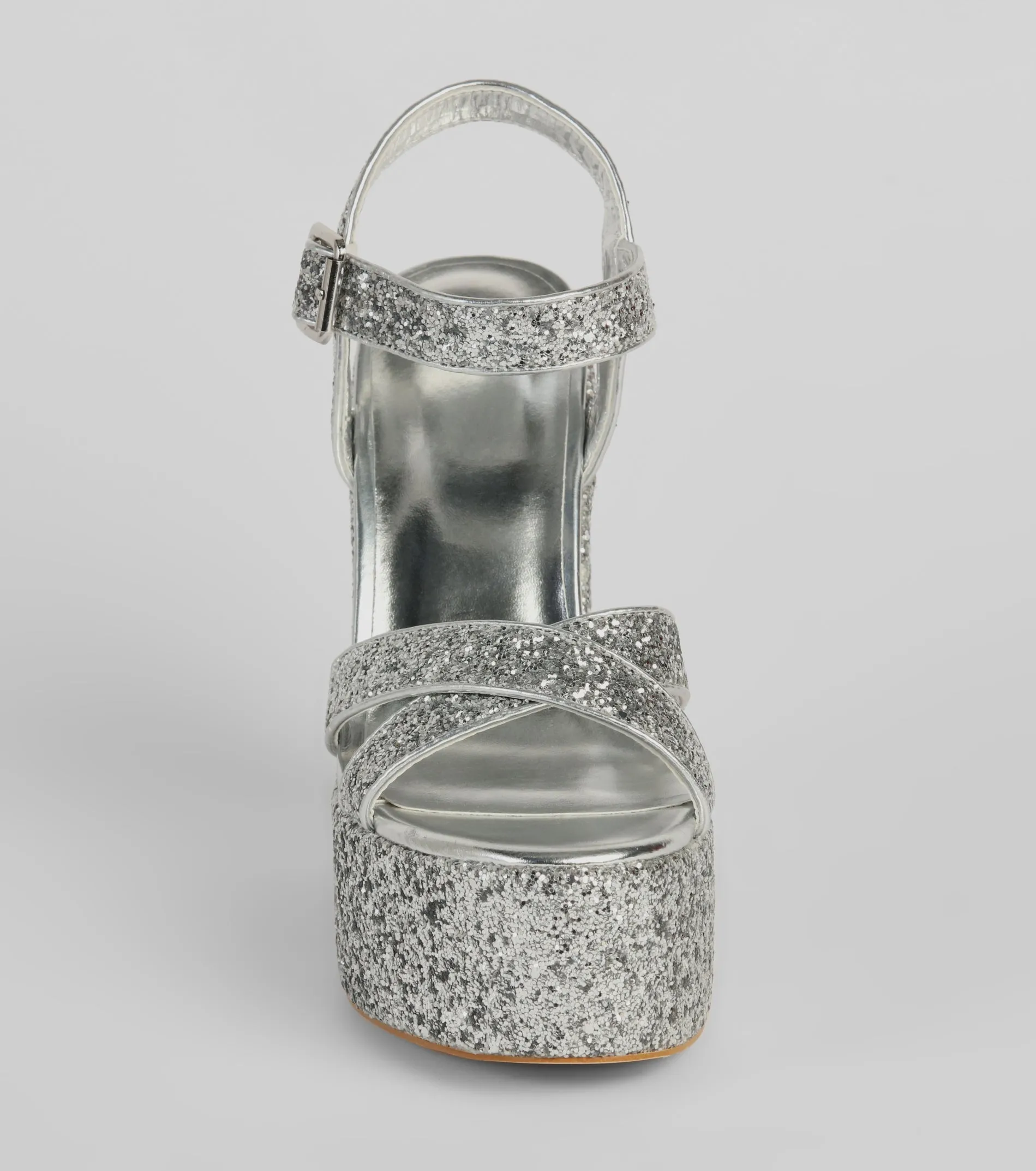 Step Into Sparkle Glitter Platform Heels