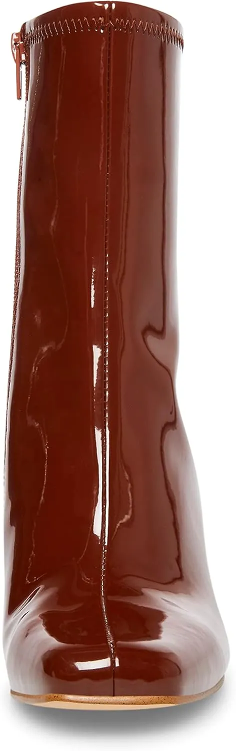 Steve Madden Womens Lynden Sequined Square Toe Mid-Calf Boots