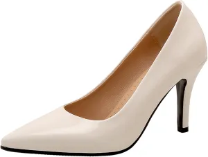 Stiletto Heel Pointed Toe Women Court Shoes Slip On