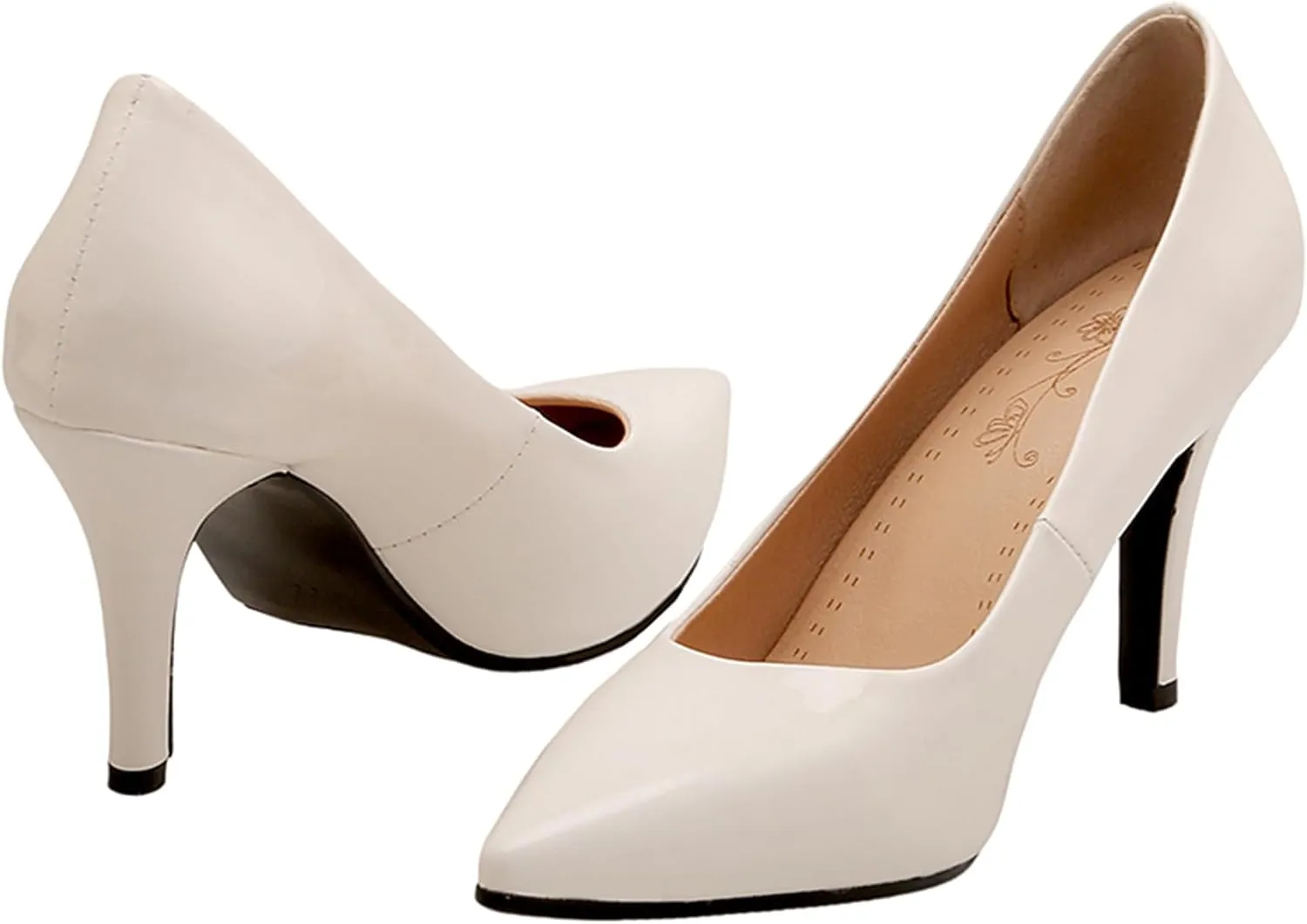 Stiletto Heel Pointed Toe Women Court Shoes Slip On
