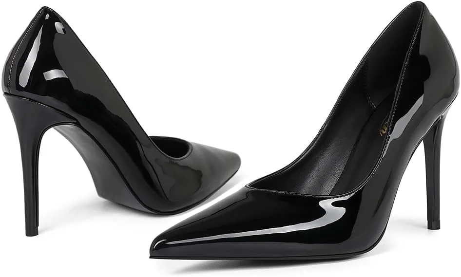 Stiletto Heel Pumps for Women Pointed Toe Wedding Dress Shoes Sexy High Heels Slip on Prom Shoes.