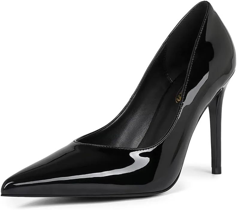 Stiletto Heel Pumps for Women Pointed Toe Wedding Dress Shoes Sexy High Heels Slip on Prom Shoes.