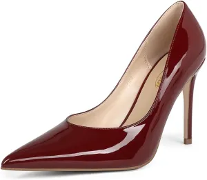 Stiletto Heel Pumps for Women Pointed Toe Wedding Dress Shoes Sexy High Heels Slip on Prom Shoes.