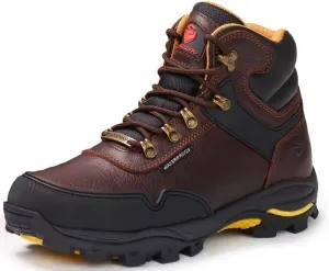 SUREWAY Men's 6" Soft/Steel Toe Heavy Duty Waterproof Work Boot - Leather,Lace Up,Oil/Slip Resistant Dual-Density Comfortable Outsole,EH Construction Industrial Ankle Safety Men Work Boots