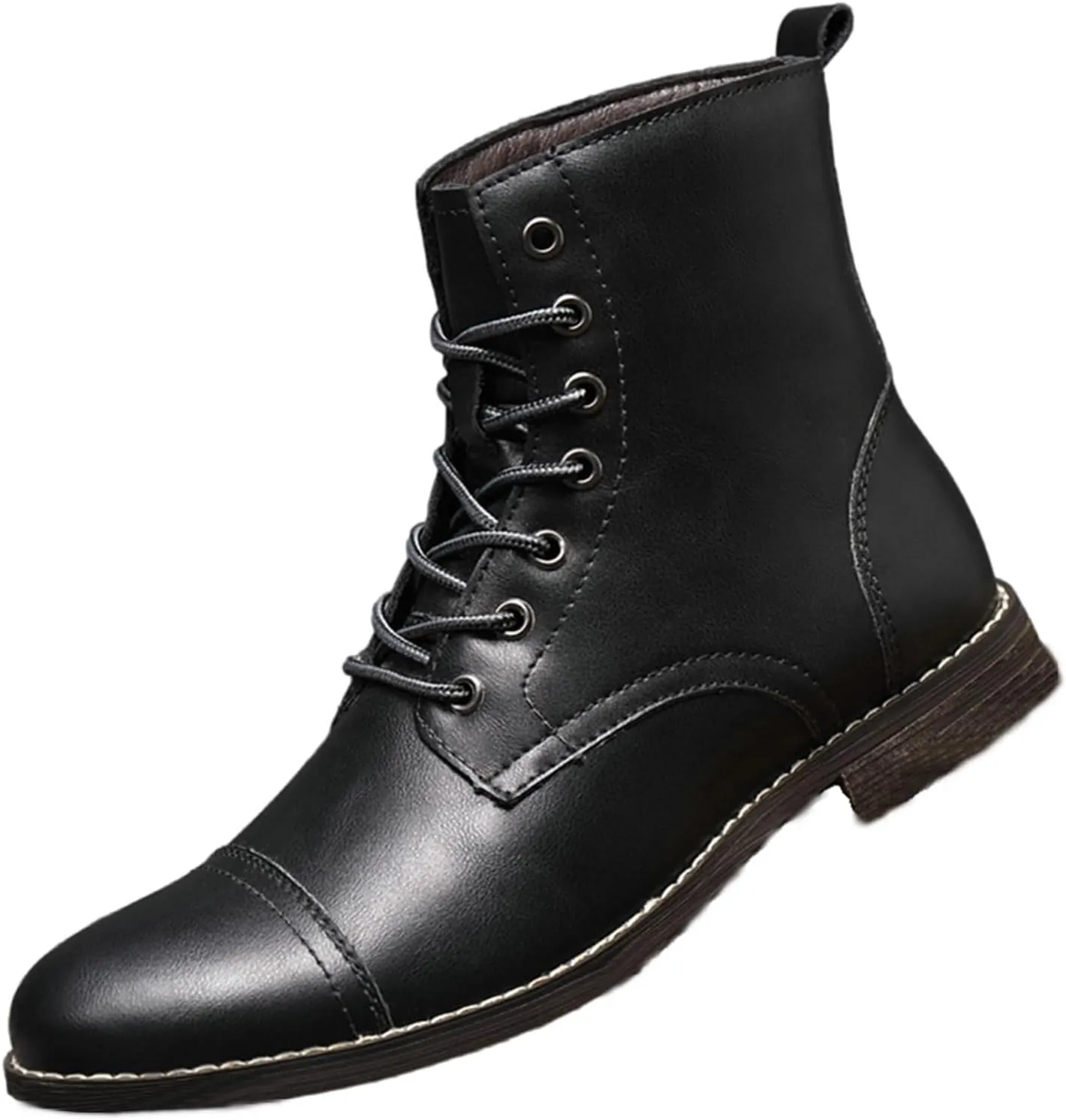SywzX&xfybz Men's Cowhide Chelsea Ankle Boots Men's Lace-up Boot