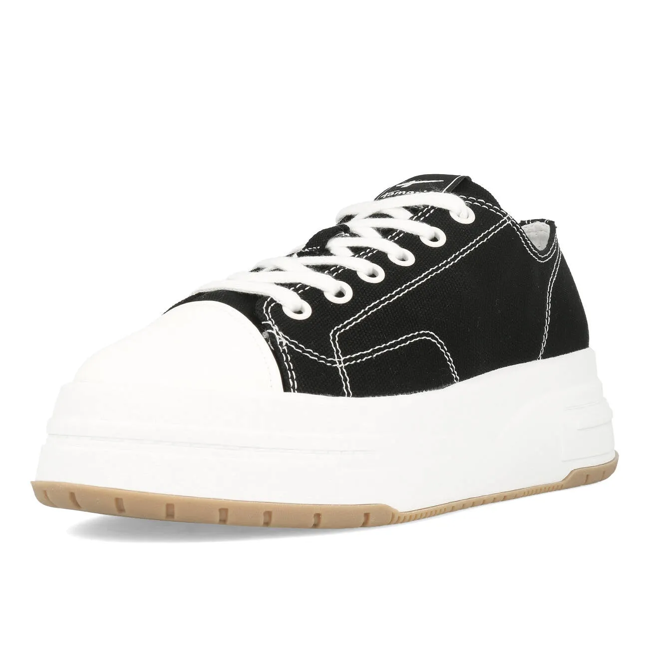 Tamaris 1-23815-20-001 Vegan Plateau Canvas Sneaker Damen Black