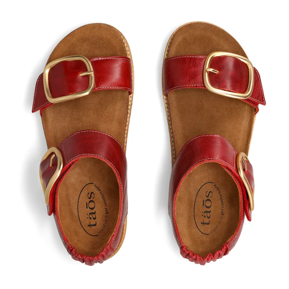 Taos On The Double Red Leather Sandal (Women's)