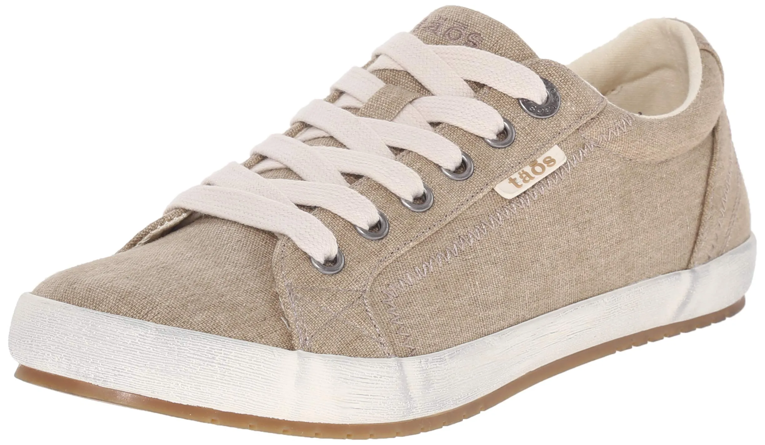 Taos Star Women's Sneaker - Iconic Style with Canvas Design for Everyday Adventures - Custom Fit Lacing and Premium Removable Footbed with Arch Support for All Day Comfort Khaki Wash 9.5 M US