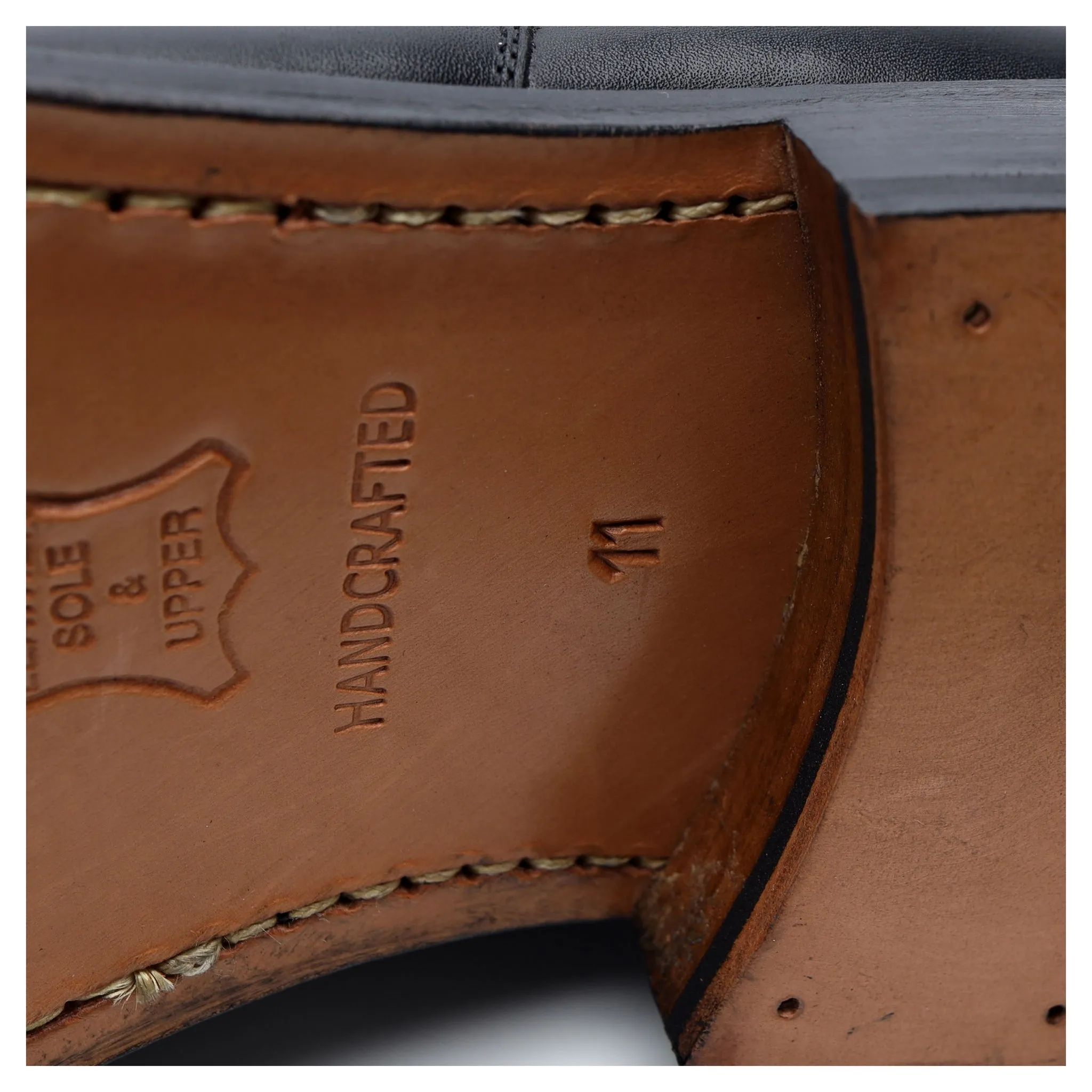 'Test 2' Black Leather Chelsea Boots UK 11 F