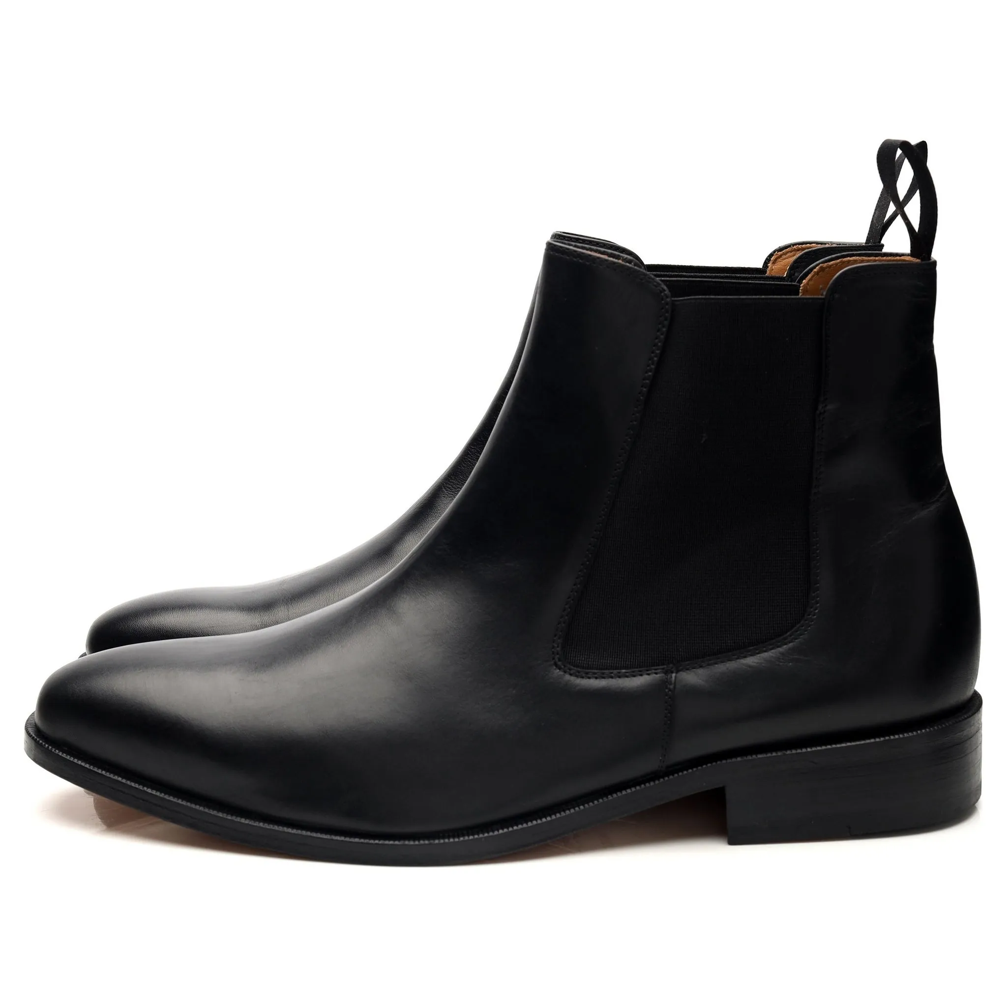 'Test 2' Black Leather Chelsea Boots UK 11 F