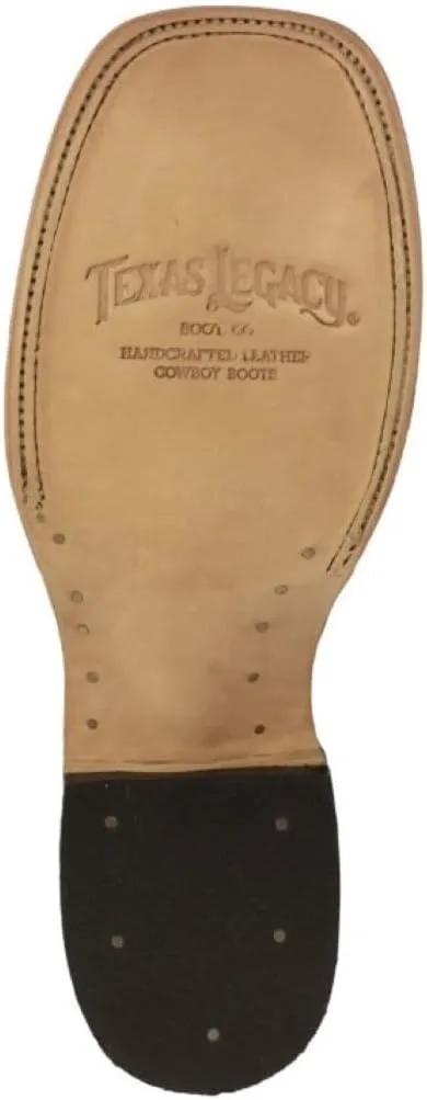 Texas Legacy Mens Dark Brown Western Dress Cowboy Boots Classic Suede Leather Square Toe