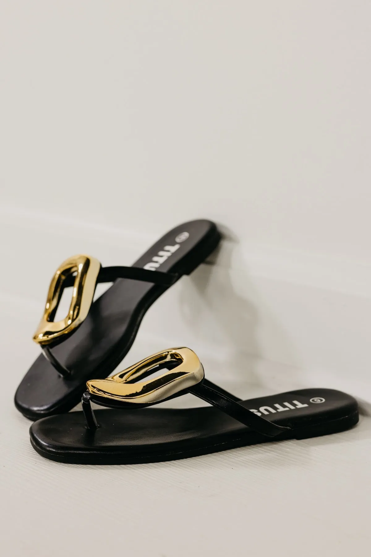 The Avery Square Toe Thong Sandal