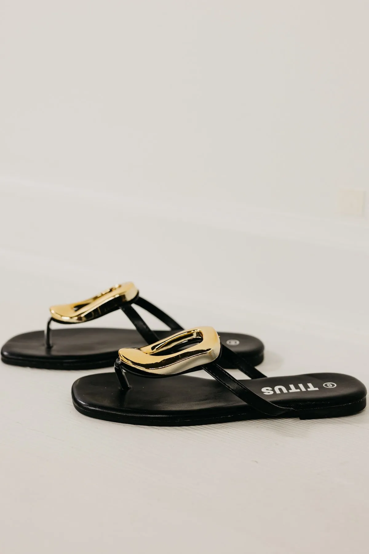 The Avery Square Toe Thong Sandal