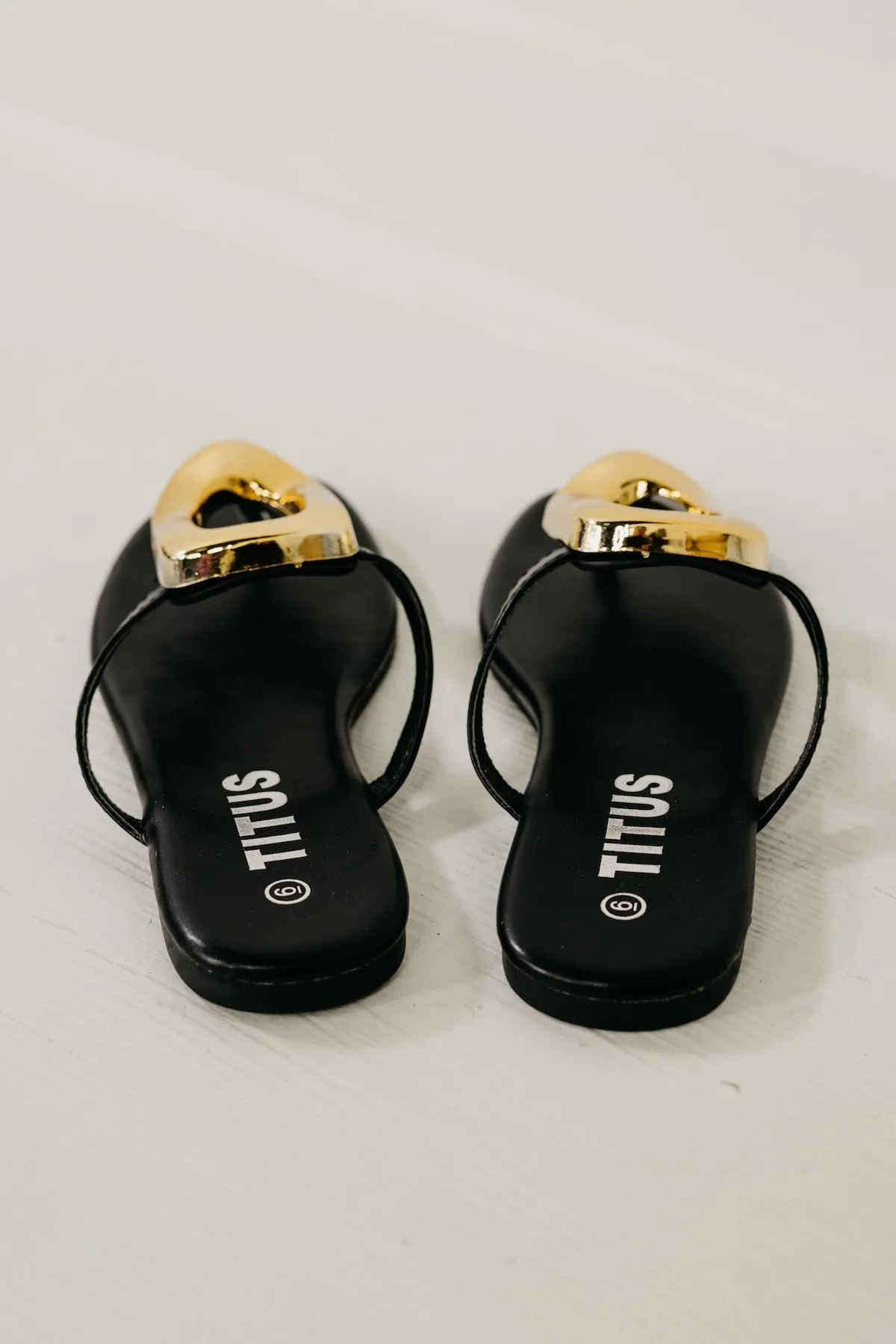 The Avery Square Toe Thong Sandal