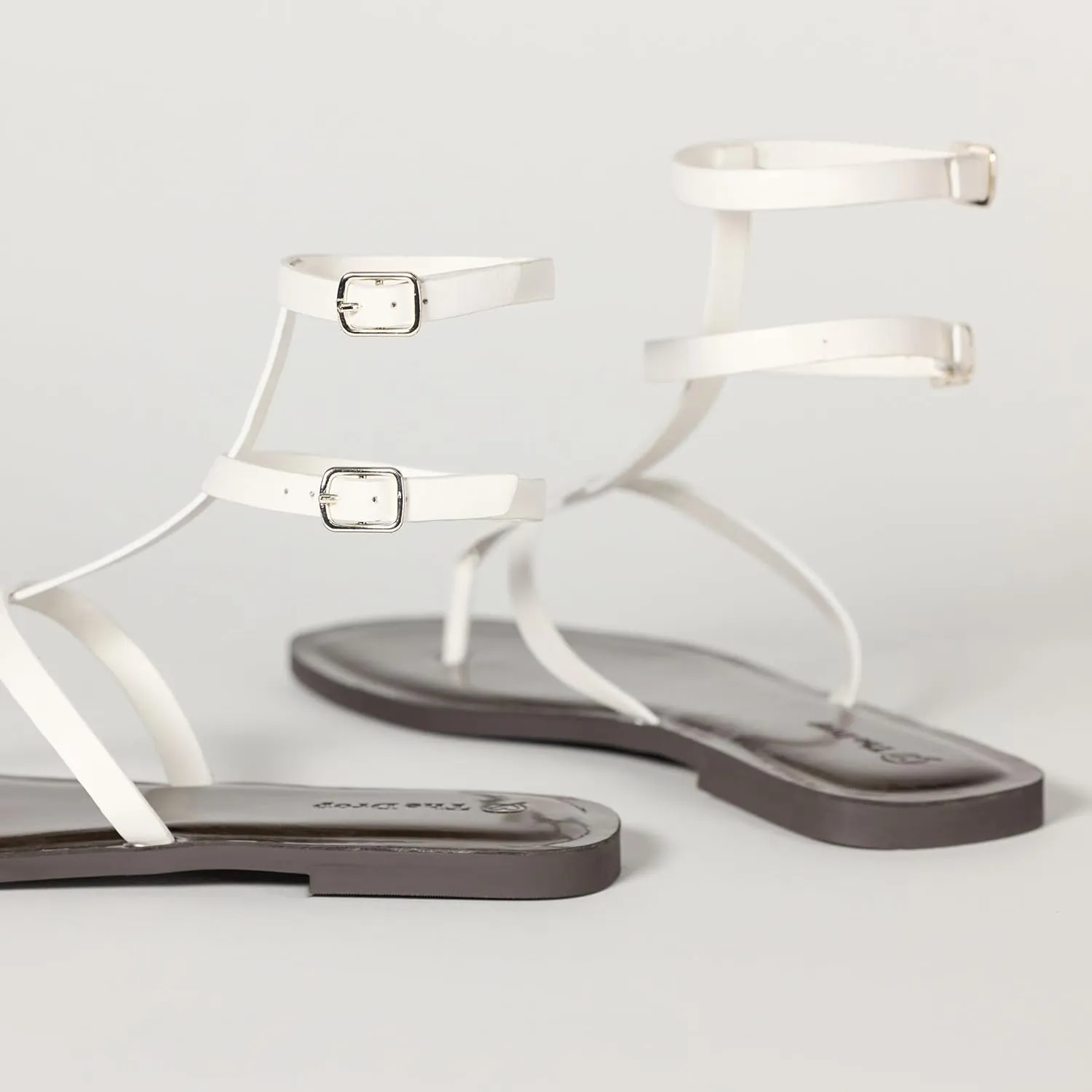 The Drop Women's Casper Gladiator Thong Ankle Sandal Strap