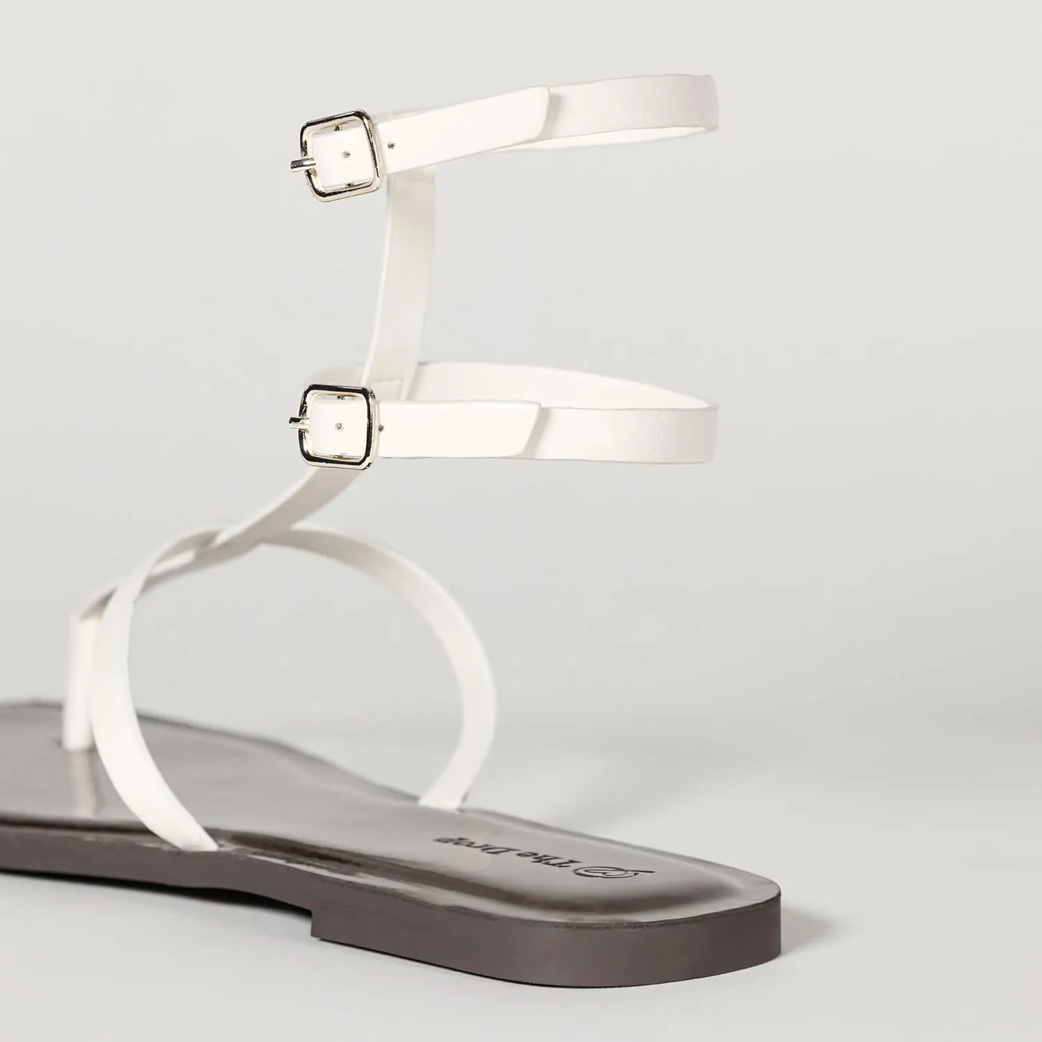 The Drop Women's Casper Gladiator Thong Ankle Sandal Strap