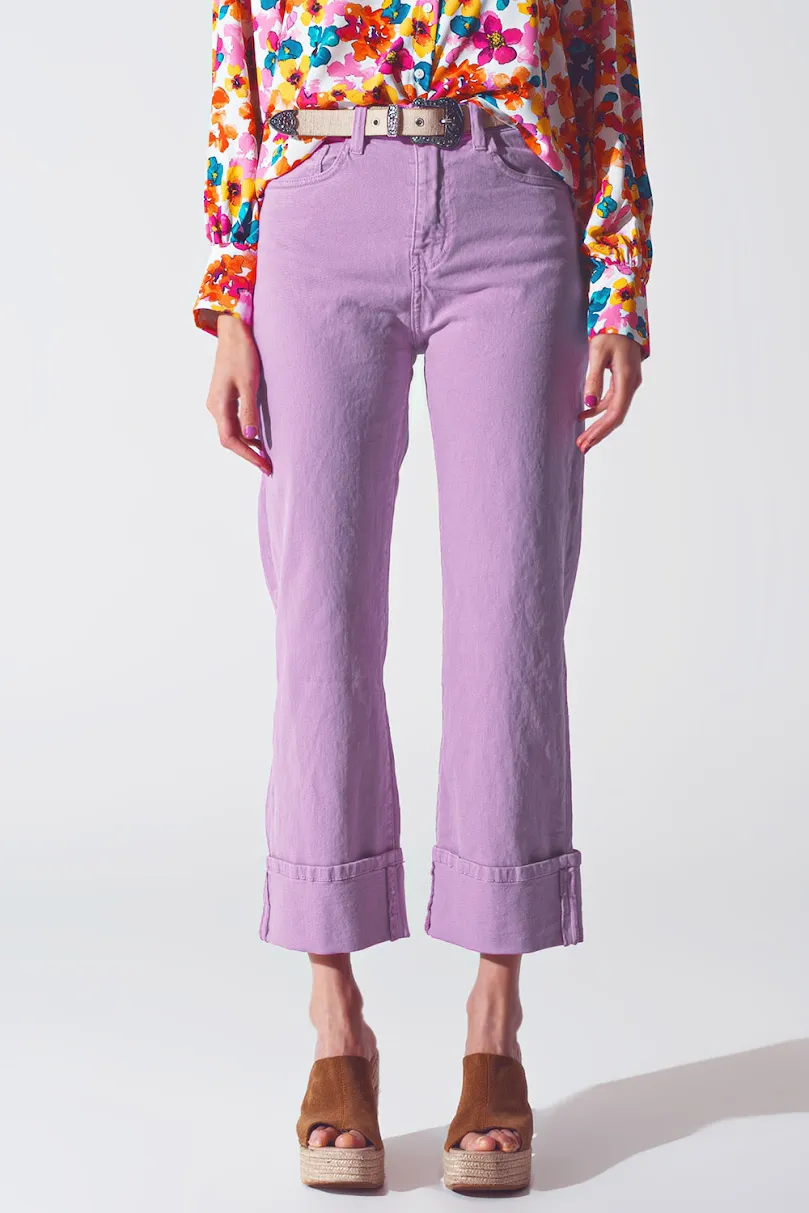 The Lisa Straight Leg Jean - Purple