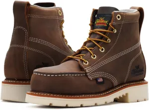 Thorogood 6” Work Boots for Women - American Heritage - Full-Grain Leather with Comfort Insoles and Slip-Resistant Heel Outsoles, Made in USA