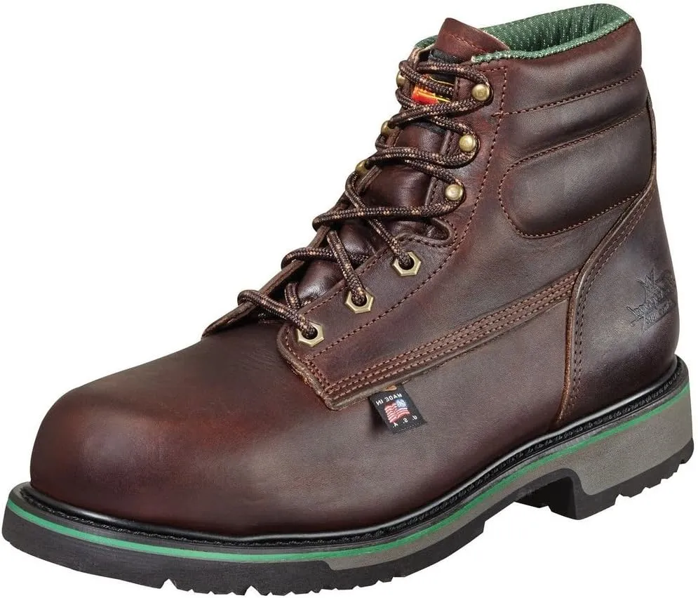 Thorogood 804-4711 Men's American Heritage 6" Static Dissipative Sport Plain Toe, Safety Toe Boot, Black Walnut - 14 E