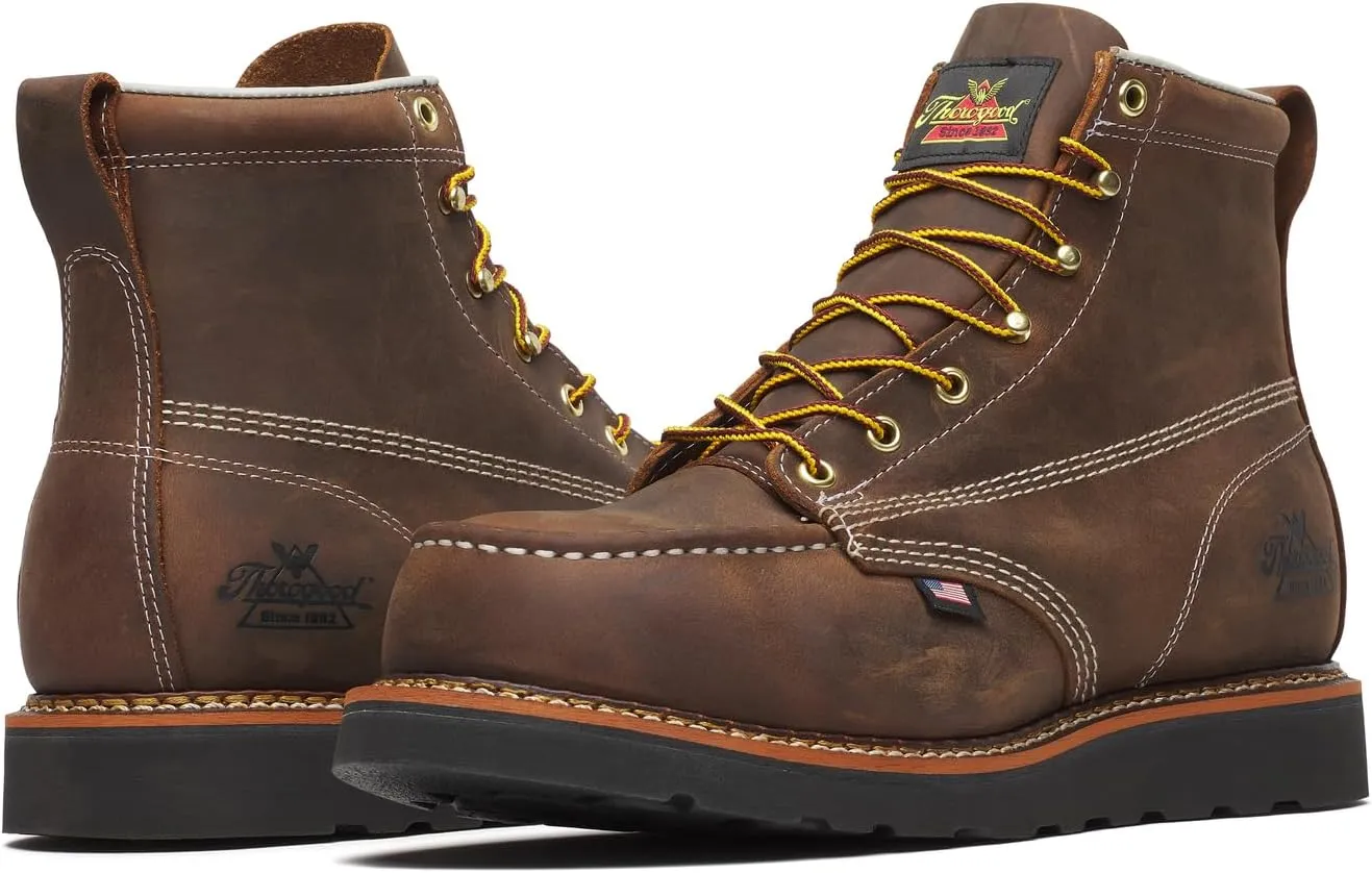 Thorogood Men's American Heritage 6" Moc Toe Wedge Safety Industrial Boot