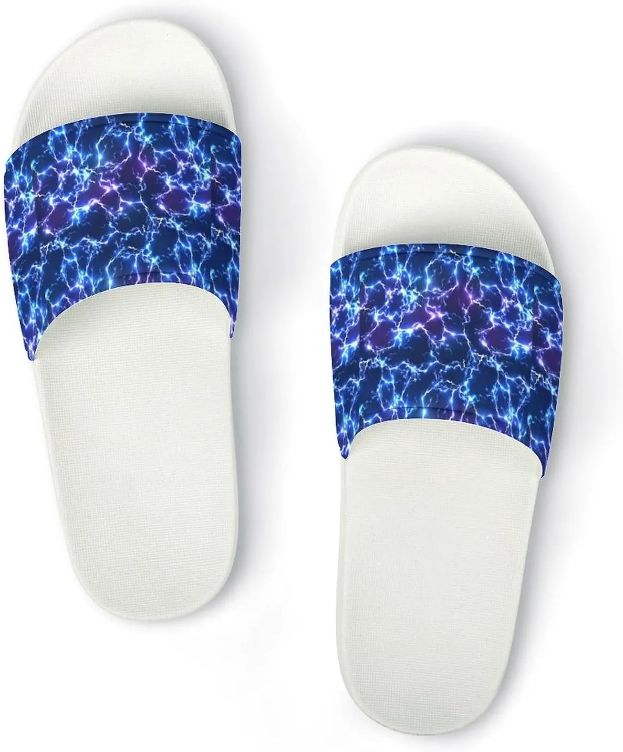 Thunder And Lightning Men's And Women's Outdoor Beach Slippers PVC Slippers Sandals Comfortable Shower Shoes 36 (230mm)