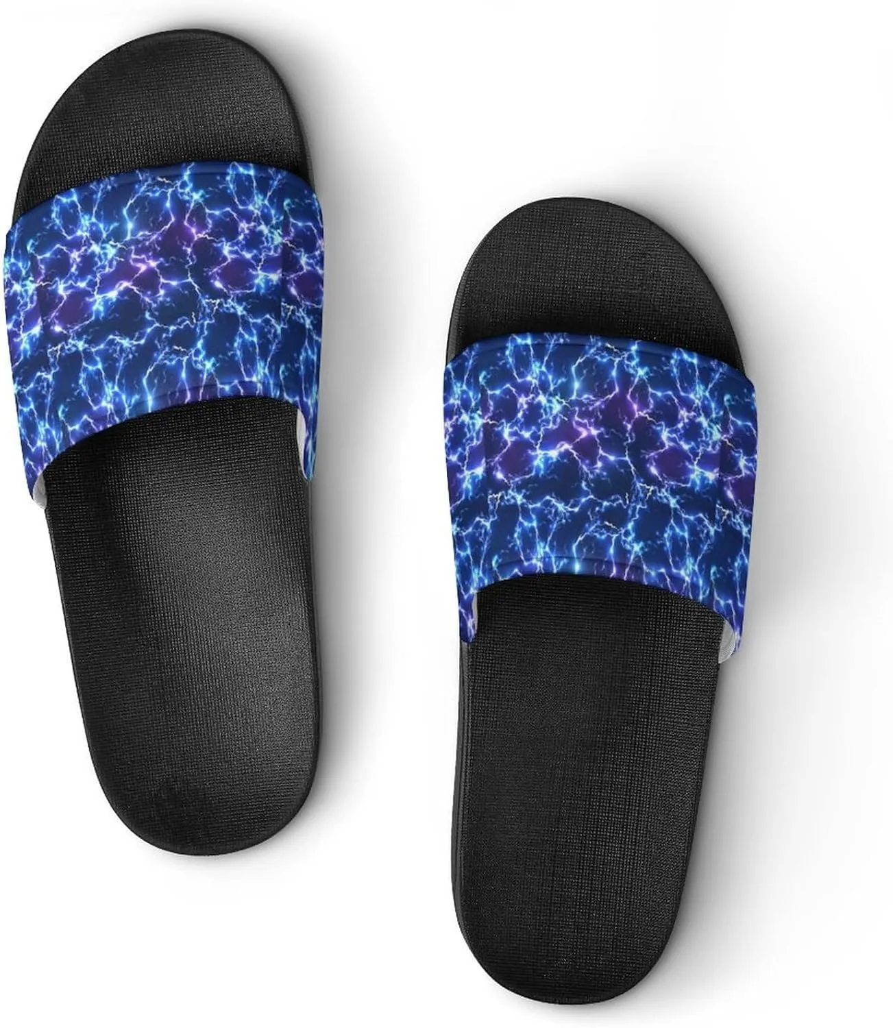Thunder And Lightning Men's And Women's Outdoor Beach Slippers PVC Slippers Sandals Comfortable Shower Shoes 37 (235mm)