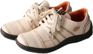 TMA EYES Women's Casual Leather Shoes Hand Stitched Comfortable Lace-up Walking Shoes