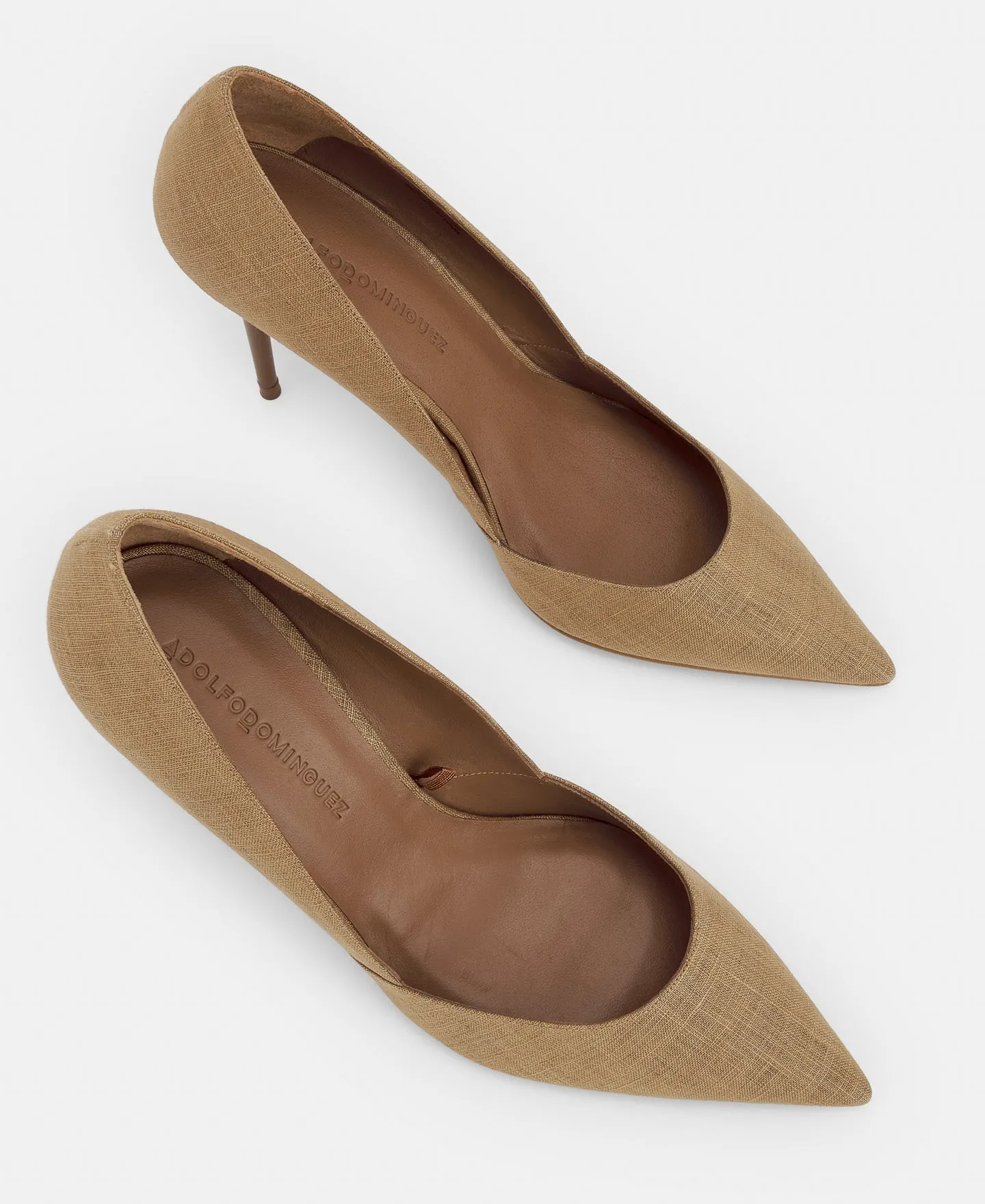Tobacco Heeled Shoes Made In Spain