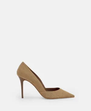 Tobacco Heeled Shoes Made In Spain