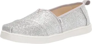 TOMS Alpargata Sneaker, Silver Iridescent Glimmer, 1.5 US Unisex Big Kid
