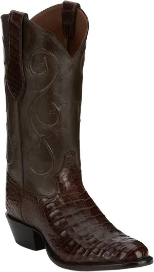 Tony Lama Men's Exotic Caiman Western Boot Round Toe - SG1048 9 D(M) US Brown