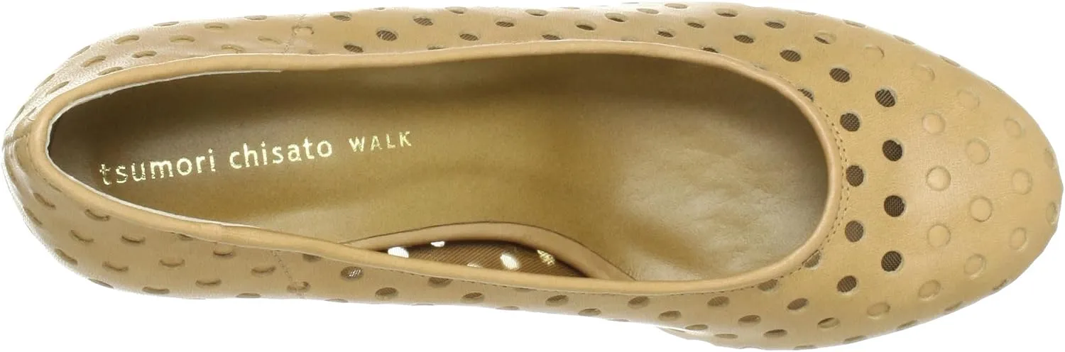 Tsumori Chisato Walk 4039 Walk Punching Round Toe Pumps