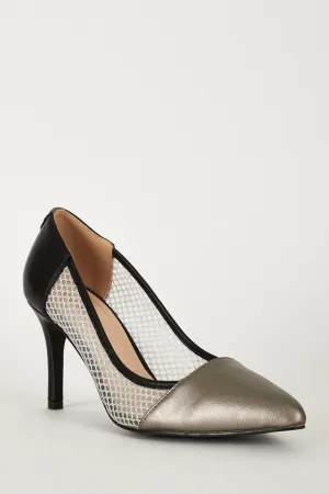 Tulle Stiletto Heels Pointed Toe Shoes