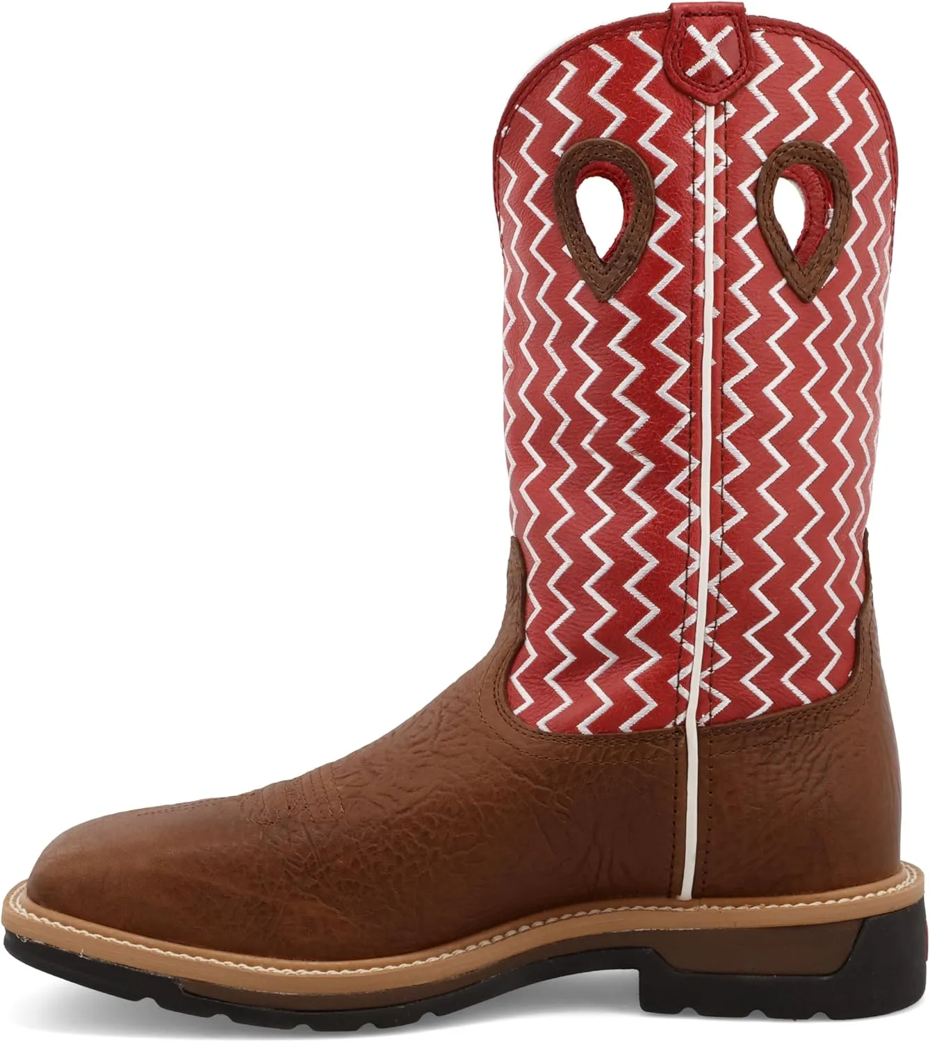 Twisted X Men's 12" Western Work Boot, Square Toe Alloy Toe with CellStretch
