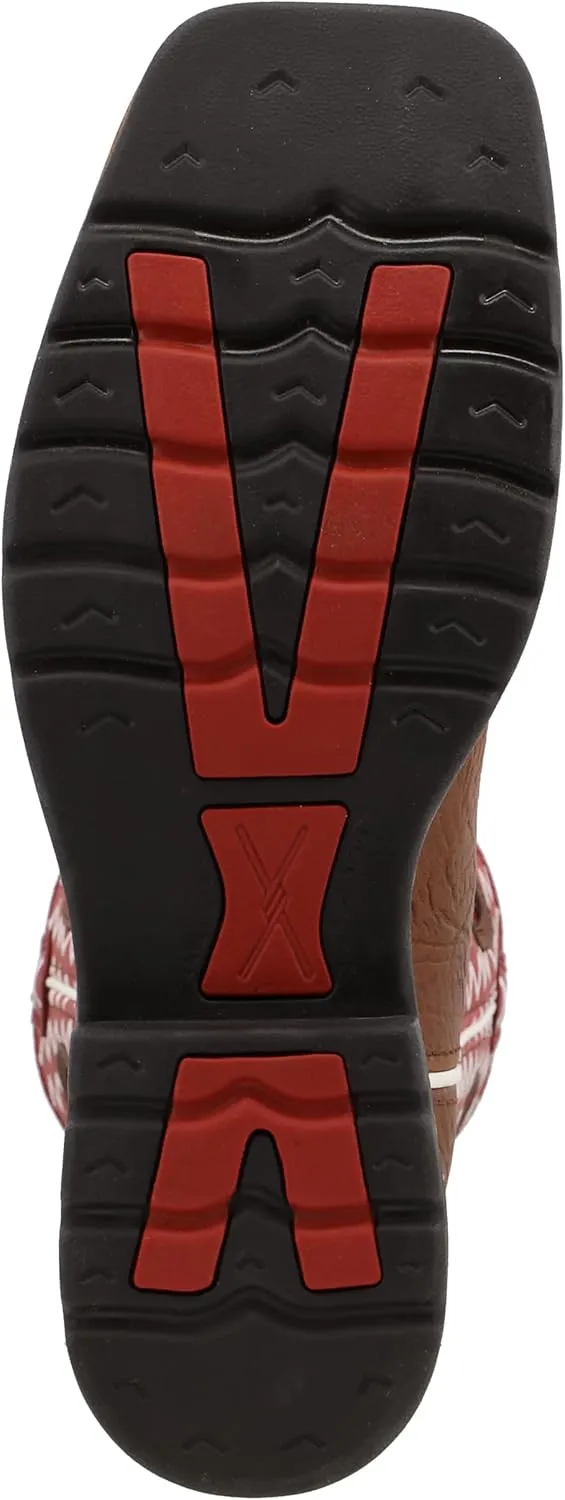 Twisted X Men's 12" Western Work Boot, Square Toe Alloy Toe with CellStretch