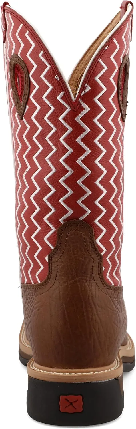 Twisted X Men's 12" Western Work Boot, Square Toe Alloy Toe with CellStretch