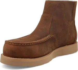 Twisted X Men's 6" Chelsea Wedge Sole Work Boot, Moc Toe Nano Toe