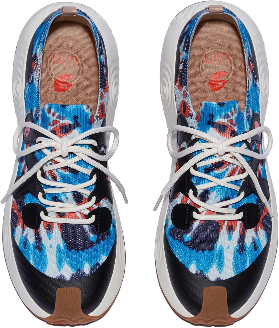 UIN Men's Platform Walking Shoes Casual Comfortable Art Painted Travel Fashion Sneaker Brava