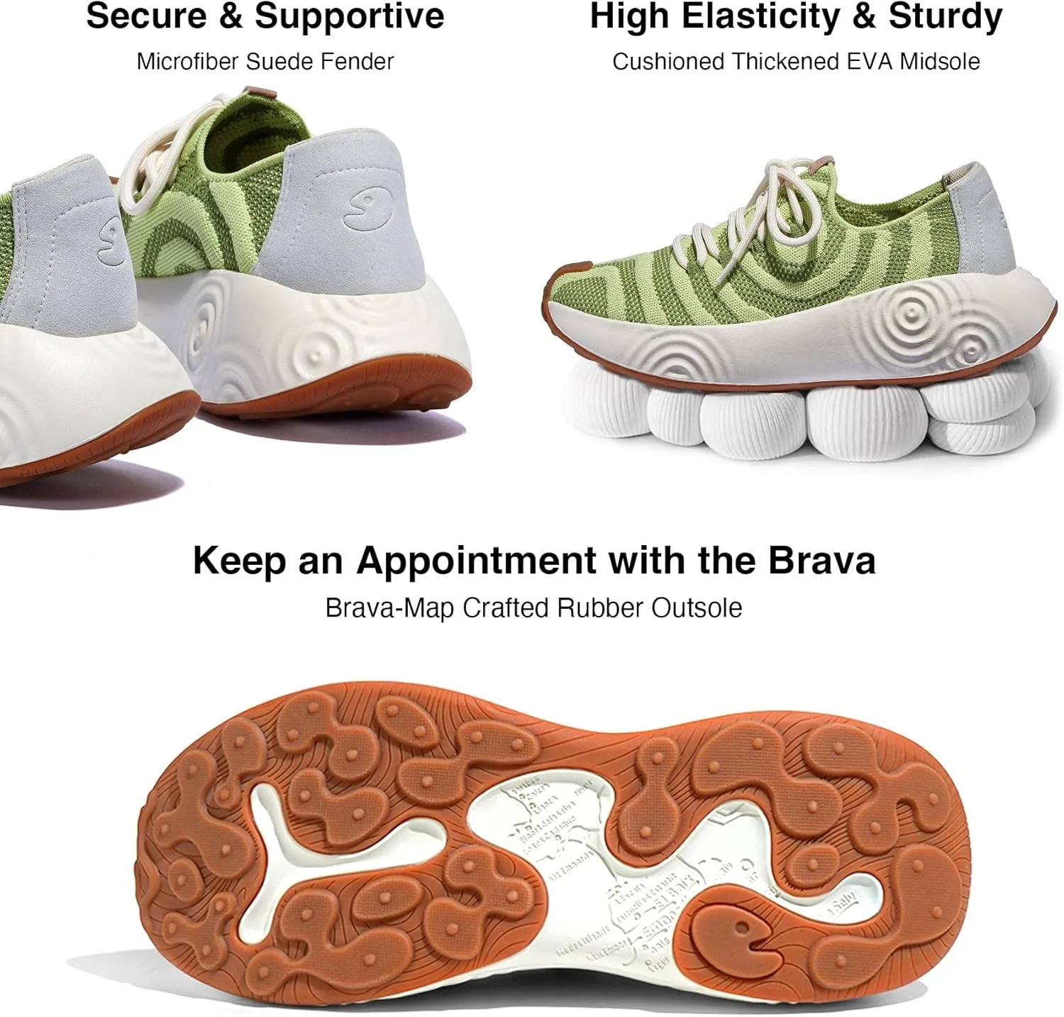 UIN Women's Platform Walking Shoes Casual Comfortable Art Painted Travel Fashion Sneaker Brava