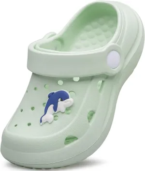vibdiv Boys Girls Clogs Kids Garden Shoes Unisex Child Cartoon Slides Sandals Beach Slipper Indoor Outdoor(Toddler/Little Kids/Big Kids)