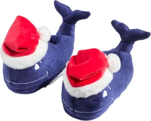 vineyard vines Boy's Santa Whale Plush Slipper