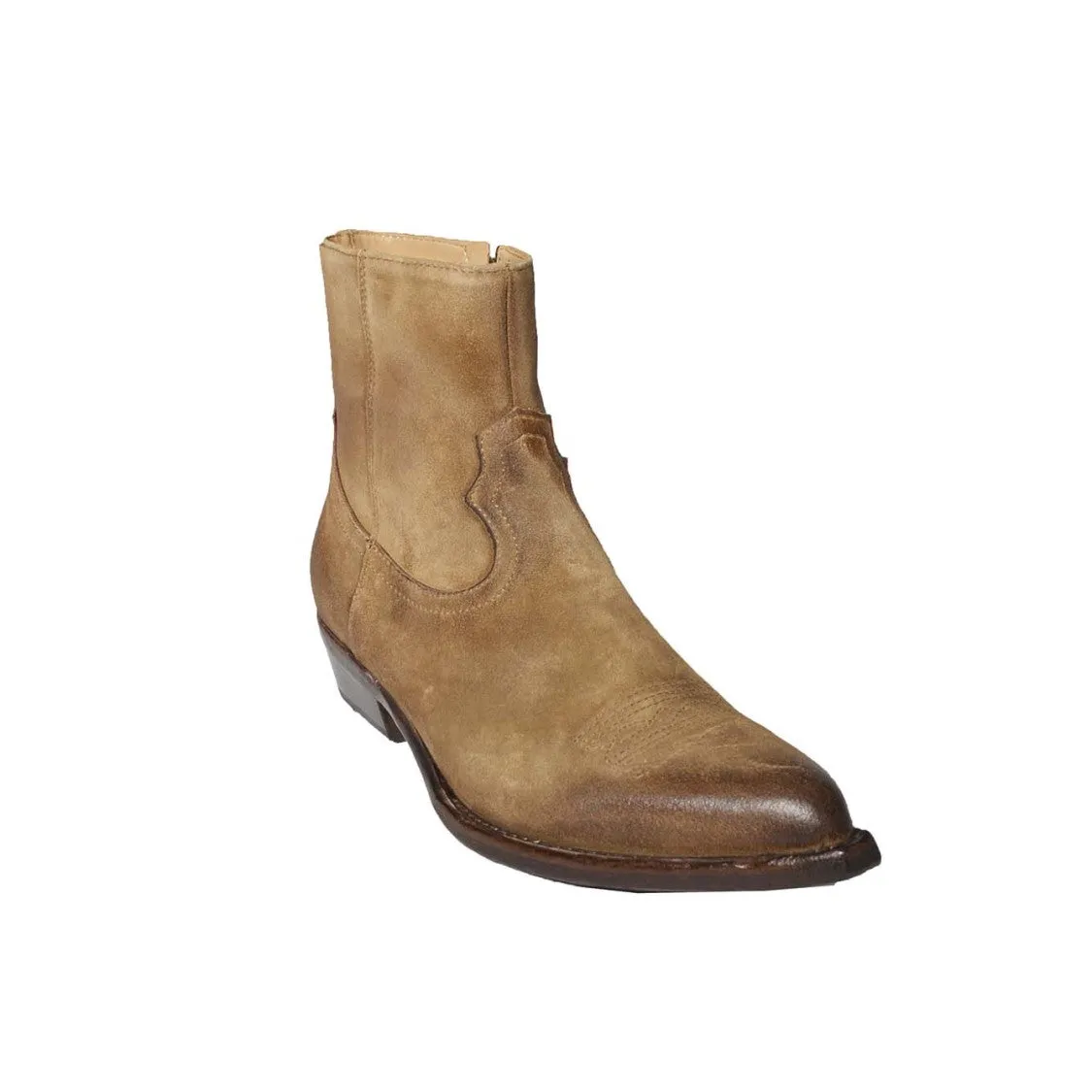 Vintage Ankle Boots In Brown Suede
