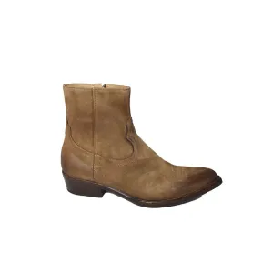 Vintage Ankle Boots In Brown Suede