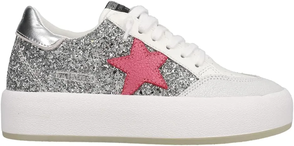 VINTAGE HAVANA Women's Ream Glitter Metallic Slip on Platform Sneaker