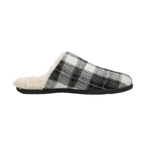 Vionic Alfons Men's Orthotic Comfort Slipper – Black Plaid, Arch Support, Indoor & Outdoor Use